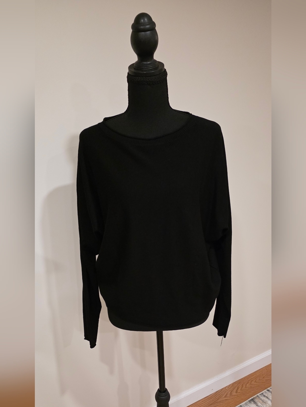 Cyrus Black Scoop Neck Lightweight Sweater